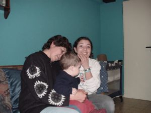 Con mi hermana Vicky y mi tía Olga - 2002
