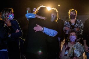 Emotivos momentos al finalizar el concierto